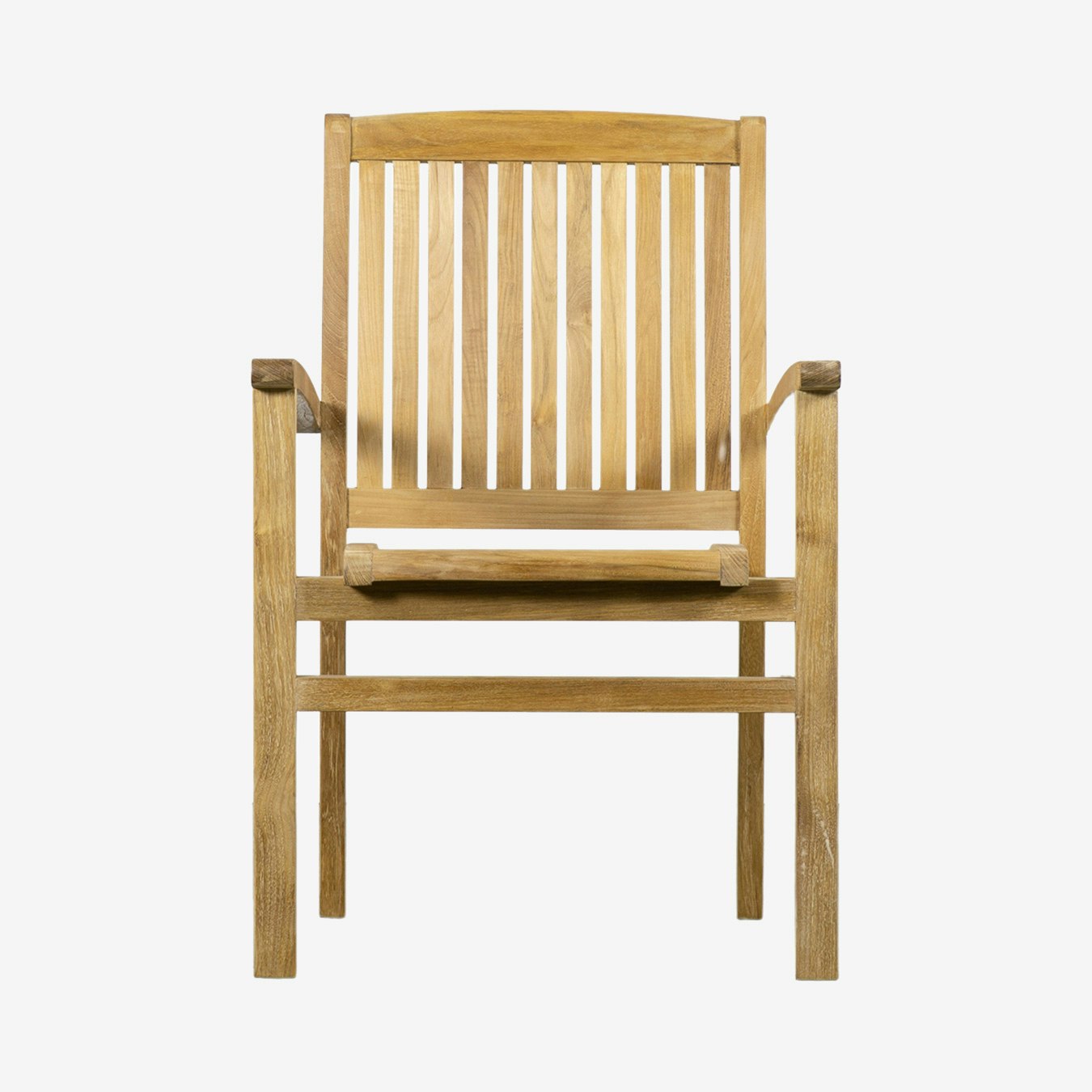 Vandra Teak Stackable Dining Chair Set of 2 by E.S. Designs Fy